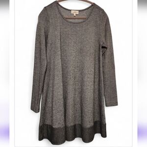 Anthropologie Puella Savant Herringbone Elbow Patch Tunic Swing Dress Sz Medium